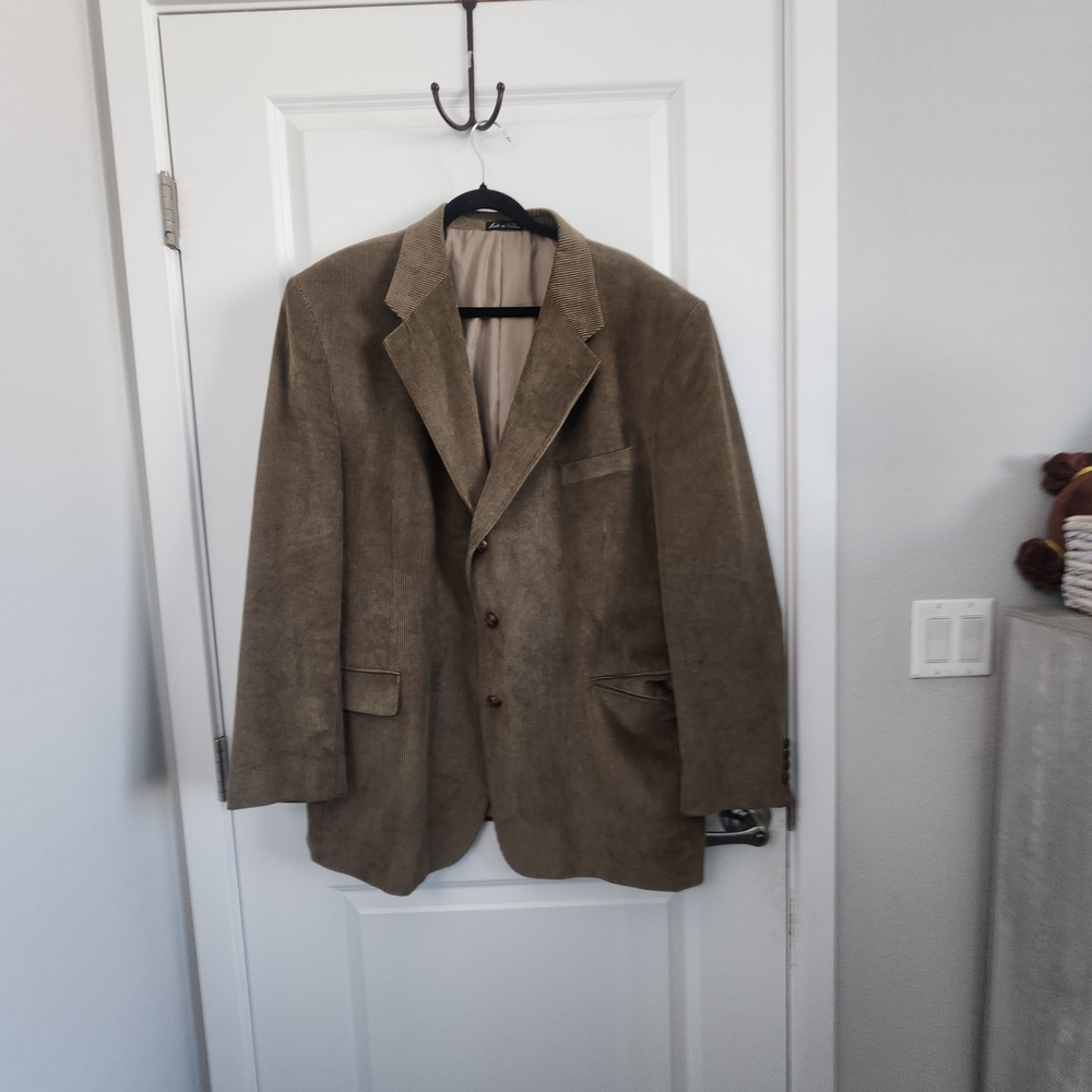 Tan Corduroy Blazer Size 48R - Picture 2 of 6